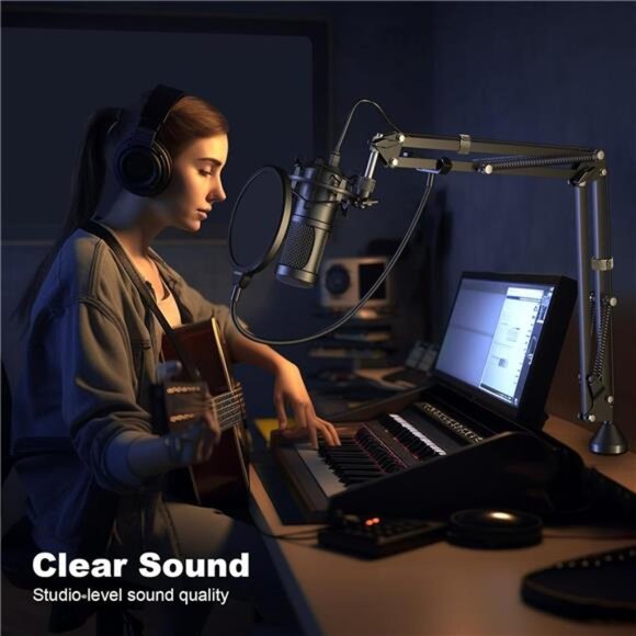 USB Condenser Microphone, 192kHZ/24bit Professional PC Streaming Podcast - Picture 6 of 7